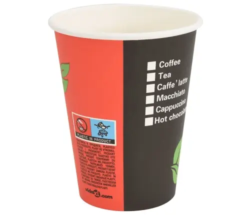 Papīra Kafijas Krūzes 1000 Gab. 12 Unces 300 Ml Sarkanas Melnas Vidaxl