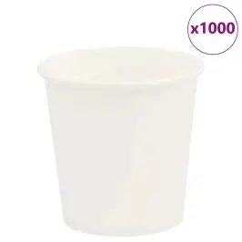 Papīra Kafijas Krūzes 1000 Gab. 4 Unces 100 Ml Baltas Vidaxl
