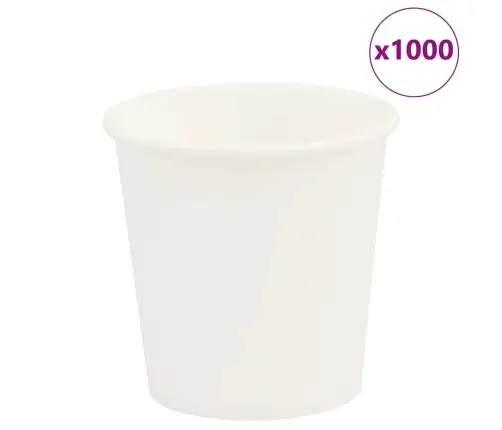 Papīra Kafijas Krūzes 1000 Gab. 4 Unces 100 Ml Baltas Vidaxl