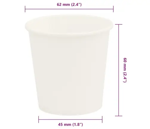Papīra Kafijas Krūzes 1000 Gab. 4 Unces 100 Ml Baltas Vidaxl