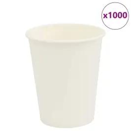 Papīra Kafijas Krūzes 1000 Gab. 8 Unces 200 Ml Baltas Vidaxl