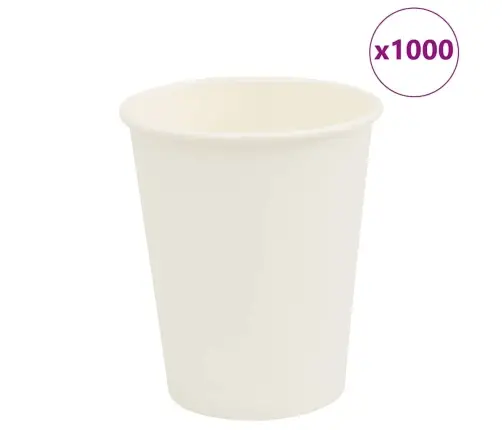 Papīra Kafijas Krūzes 1000 Gab. 8 Unces 200 Ml Baltas Vidaxl
