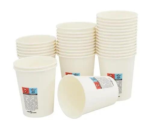 Papīra Kafijas Krūzes 1000 Gab. 8 Unces 200 Ml Baltas Vidaxl