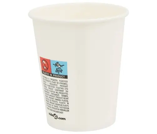 Papīra Kafijas Krūzes 1000 Gab. 8 Unces 200 Ml Baltas Vidaxl