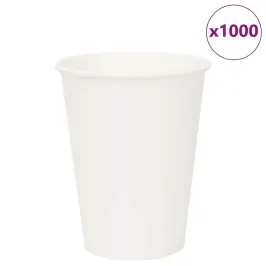 Papīra Kafijas Krūzes 1000 Gab. 12 Unces 300 Ml Baltas Vidaxl