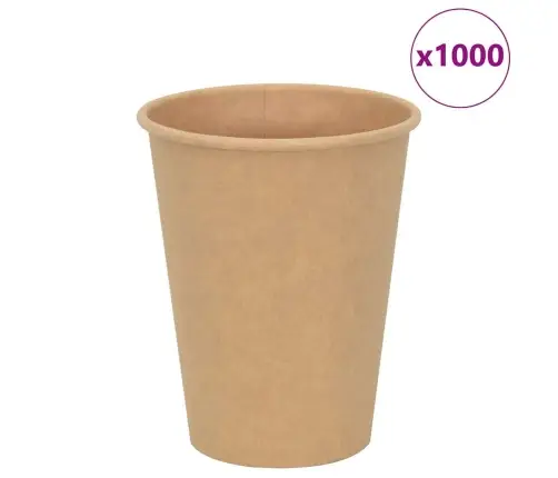 Papīra Kafijas Krūzes 1000 Gab. 12 Unces 300 Ml Brūni Vidaxl