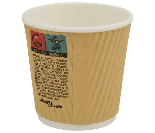 Popieriniai Kavos Puodeliai 1000 Vnt 4Oz 100Ml Ruda