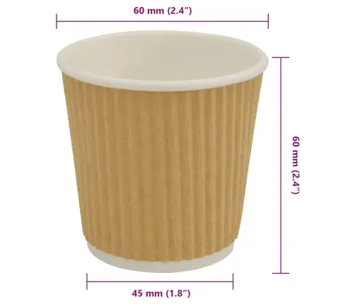 Popieriniai Kavos Puodeliai 1000 Vnt 4Oz 100Ml Ruda