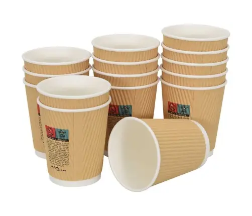 Papīra Kafijas Krūzes 500 Gab. 8 Unces 200 Ml Brūni Vidaxl
