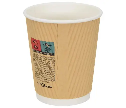 Papīra Kafijas Krūzes 500 Gab. 8 Unces 200 Ml Brūni Vidaxl