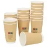 Papīra Kafijas Krūzes 500 Gab. 16 Unces 400 Ml Brūni Vidaxl