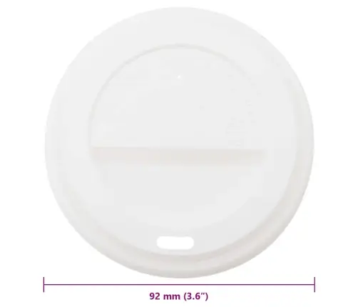 Papīra Kafijas Tasīšu Vāki Ø90 Mm 12 Unces Un 16 Unces 1000 Gab Vidaxl