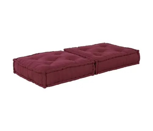 Modulārais Pouff Maroon 70X70X36 Audums Vidaxl