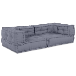Modulārais Dīvāns 2 Pcs Pelēka 140 X 70 X 36 Cm Audums Vidaxl