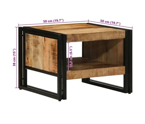 Kafijas Galdiņš 50X50X38 Cm Masīvkoka Mango Vidaxl