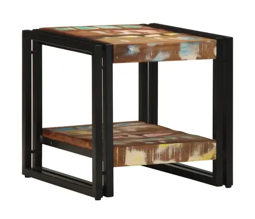 Kafijas Galds Daudzkrāsains 40X50X38 Cm Pārstrādāts Masīvkoks Vidaxl