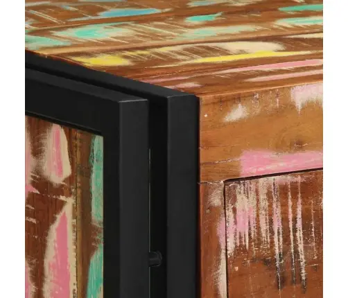 Krāsains Naktsgaldiņš 40X35X50 Cm No Pārstrādāta Masīvkoka Vidaxl