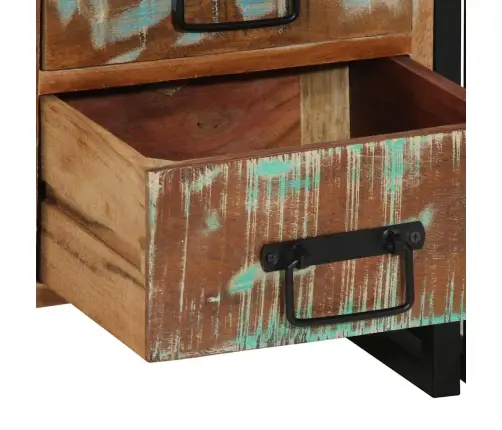 Krāsains Naktsgaldiņš 40X35X50 Cm No Pārstrādāta Masīvkoka Vidaxl