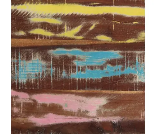 Krāsains Naktsgaldiņš 40X35X50 Cm No Pārstrādāta Masīvkoka Vidaxl