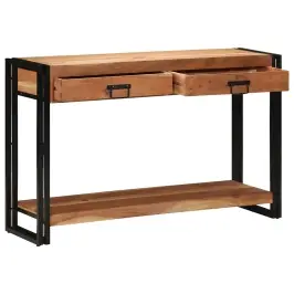 Konsoles Galds Brūna 120 X 33 X 75 Cm Akācijas Masīvkoks Vidaxl