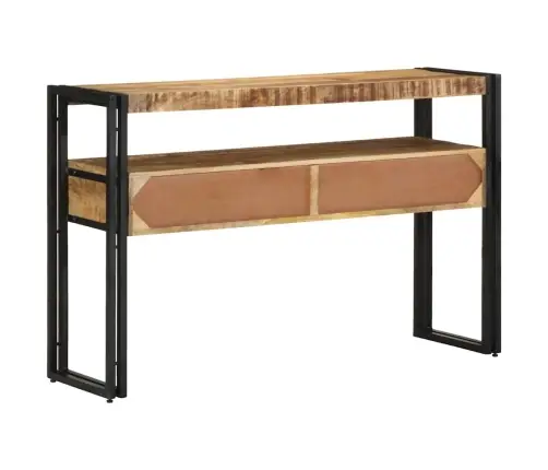 Bezmaksas Galdiņi Melns 120X33X75 Cm Cietais Mango Koks Un Metāls Vidaxl