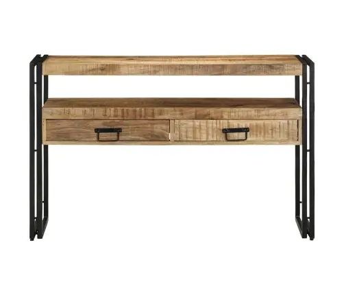 Bezmaksas Galdiņi Melns 120X33X75 Cm Cietais Mango Koks Un Metāls Vidaxl