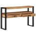 Galds Melns 120X33X75 Cm No Solidā Akācijas Koka Un Metāla Vidaxl