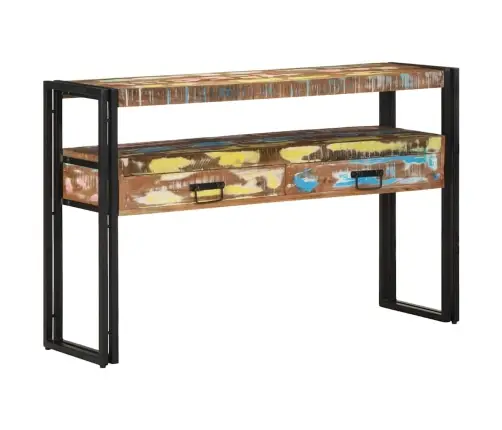Beigu Galdiņi Daudzkrāsains 120X33X75 Cm Cietais Atkārtoti Izmantotais Koks Un Metāls Vidaxl