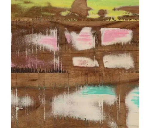 Beigu Galdiņi Daudzkrāsains 120X33X75 Cm Cietais Atkārtoti Izmantotais Koks Un Metāls Vidaxl