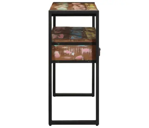 Beigu Galdiņi Daudzkrāsains 120X33X75 Cm Cietais Atkārtoti Izmantotais Koks Un Metāls Vidaxl