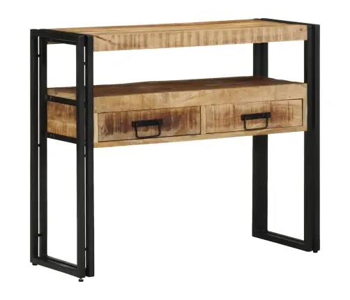 Konsoollaud Sahtliga Riiuliga Pruun 90 X 33 X 75 Cm Mangopuit