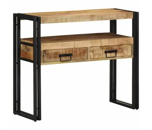 Konsoollaud Sahtliga Riiuliga Pruun 90 X 33 X 75 Cm Mangopuit