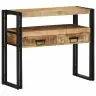 Konsoollaud Sahtliga Riiuliga Pruun 90 X 33 X 75 Cm Mangopuit