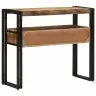 Konsoollaud Sahtliga Riiuliga Pruun 90 X 33 X 75 Cm Mangopuit