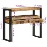 Konsoollaud Sahtliga Riiuliga Pruun 90 X 33 X 75 Cm Mangopuit