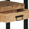 Consoles Galds Melns 90X33X75 Cm Cietā Akācijas Koka Un Metāla Vidaxl