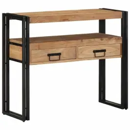 Konsoles Galds Brūna 90 X 33 X 75 Cm Akācijas Masīvkoks Vidaxl