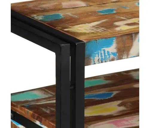 Beigu Galdiņi Daudzkrāsains 90X33X75 Cm Cietā Atjaunota Koka Un Metāla Vidaxl