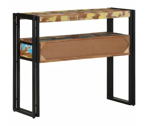 Beigu Galdiņi Daudzkrāsains 90X33X75 Cm Cietā Atjaunota Koka Un Metāla Vidaxl