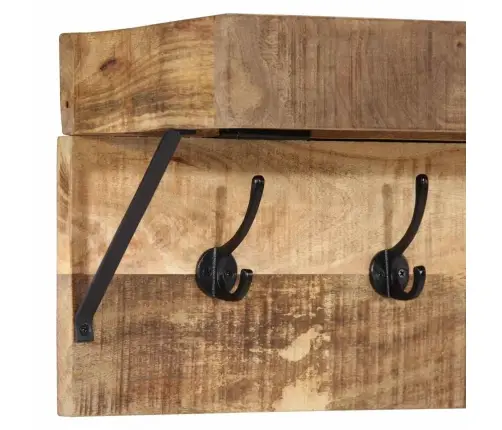 Riidepuu Riiuliga Ladustamisega Pruun 73 X 19 X 23 Cm Mangopuit