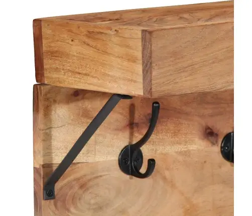 Riidepuu Riiuliga Pruun 73 X 19 X 23 Cm Akaatsiapuit