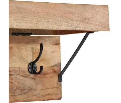 Riidepuu Riiuliga Pruun 73 X 19 X 23 Cm Akaatsiapuit