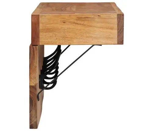 Riidepuu Riiuliga Pruun 73 X 19 X 23 Cm Akaatsiapuit