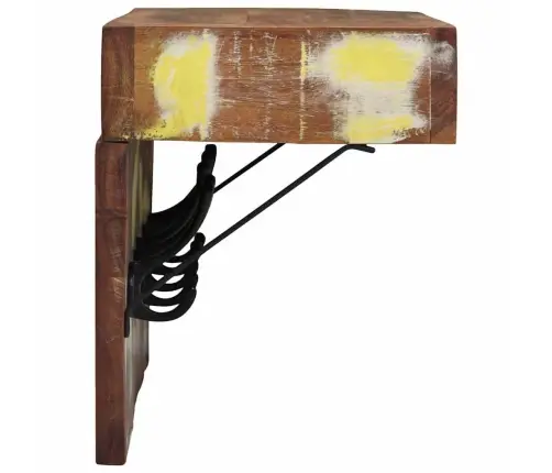 Mēteļu Pakaramais Ar Plauktu, Pie Sienas Stiprināms, No Cieta Atkārtoti Izmantota Koka Un Metāla Vidaxl