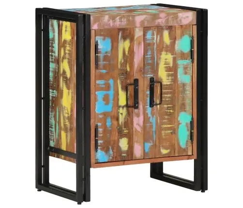 Apavu Skapis Melns 30X30X40 Cm Nožāvēts Masīvkoks Un Tērauds Vidaxl