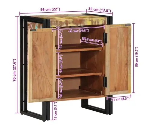 Batu Skrynia Įvairiaspalvis Perdirbtos Medienos Masyvas