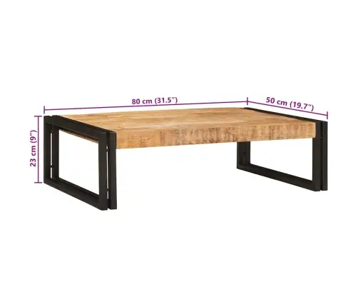 Vannas Istabas Plaukts 80 X 50 X 23 Cm Cieta Mango Koks, Dzelzs Vidaxl