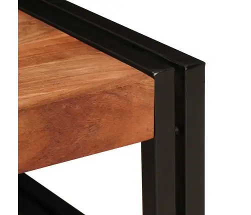 Vannas Istabas Plaukts 80 X 50 X 23 Cm Cieta Mango Koks, Dzelzs Vidaxl