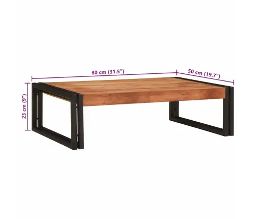 Vannas Istabas Plaukts 80 X 50 X 23 Cm Cieta Mango Koks, Dzelzs Vidaxl