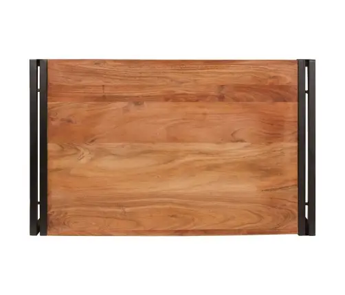 Vannas Istabas Plaukts 80 X 50 X 23 Cm Cieta Mango Koks, Dzelzs Vidaxl